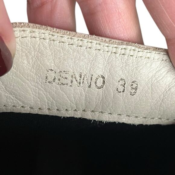 JONES BOOTMAKER Denno Off White Leather Chunky‎ Chelsea Boots Women's Size 8 - Picture 9 of 11